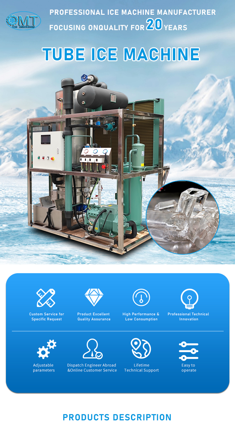 3000KG Ice Storage Capacity Customization Industrial Ice Block Making Machine for Cooling