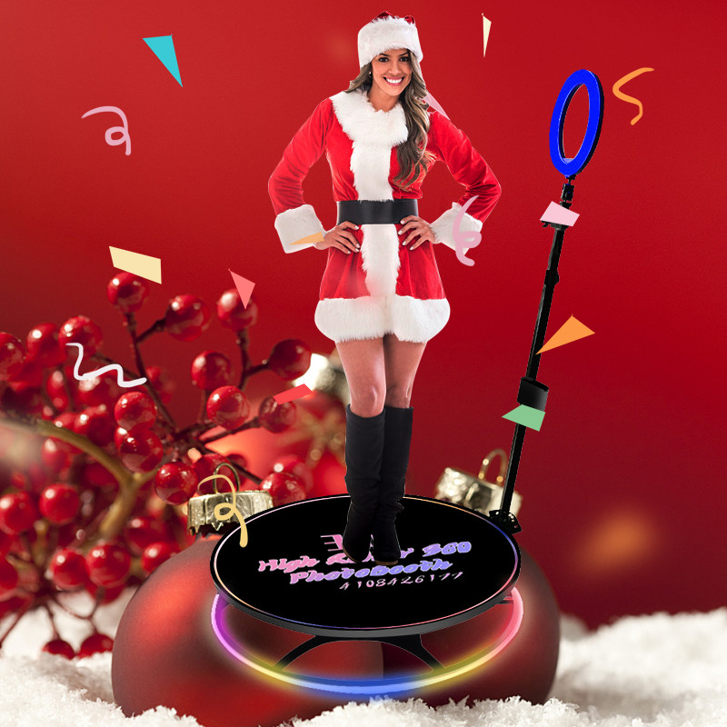 Rotating 360 Manual Photo Booth 12 Inch Ring Light