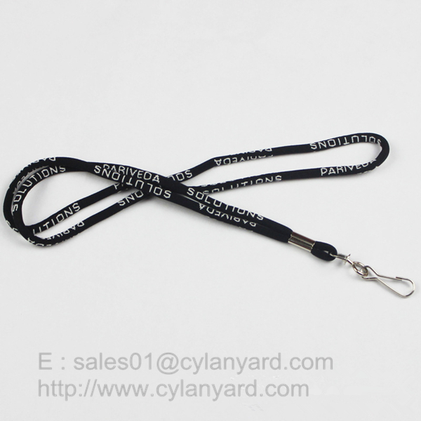 cord lanyard with metal sheet crimped