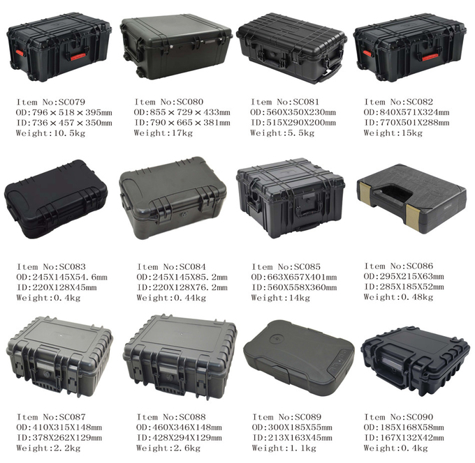 ABS Plastic Carry Portable Tool Box With Pre Cut Foam