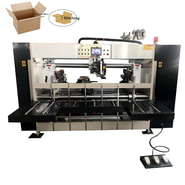 Carton Semi Automatic Stitching Machine , Paper Box Making Machine