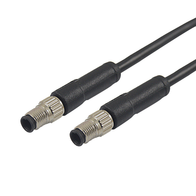 IP67 Automotive Connector 3 Pin Male Shielded Molding Connector M5 Sensor Cable