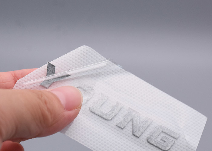 Clothing Molded Printed Silicone Heat Transfer Labels Custom 1x6.5cm