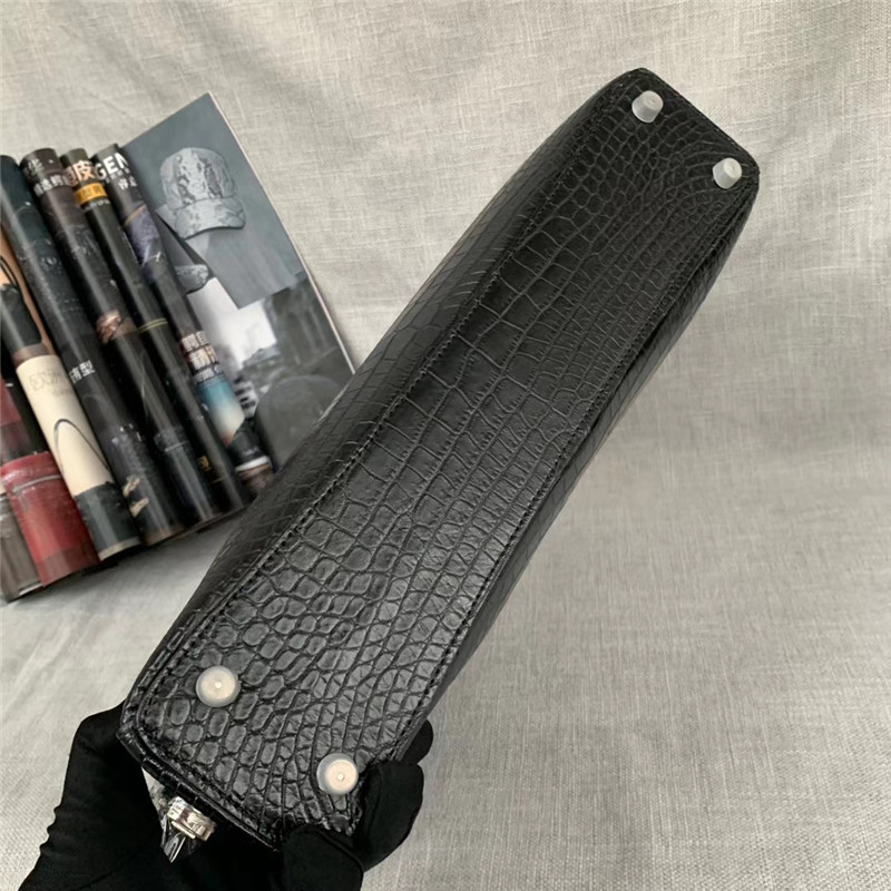 Authentic Crocodile Belly Skin Businessmen Passcoded Briefcase Handbag Genuine Alligator Leather Male Portfolio Purse