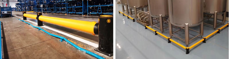 Flexible Pedestrian Barrier  Anti-Collision Guardrails Warehouse Safety Barrier Traffic Guardrails