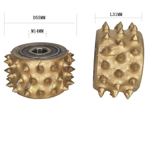 45 Tooth Roller Diamond Bush Hammer Tools For Stone Lychee Surface