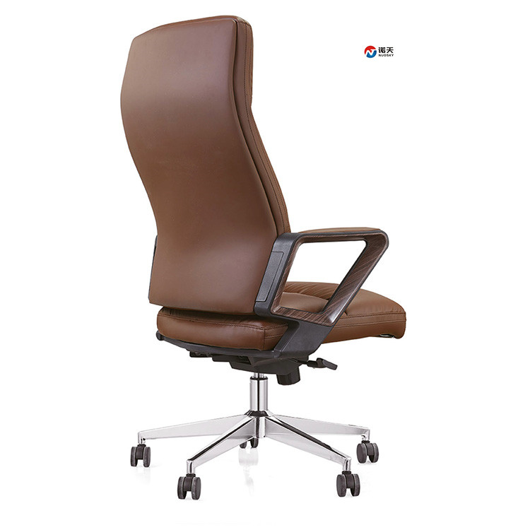 Black Leather Rolling Leather Office Swivel Chairs 62cm 50cm High End PU Padding