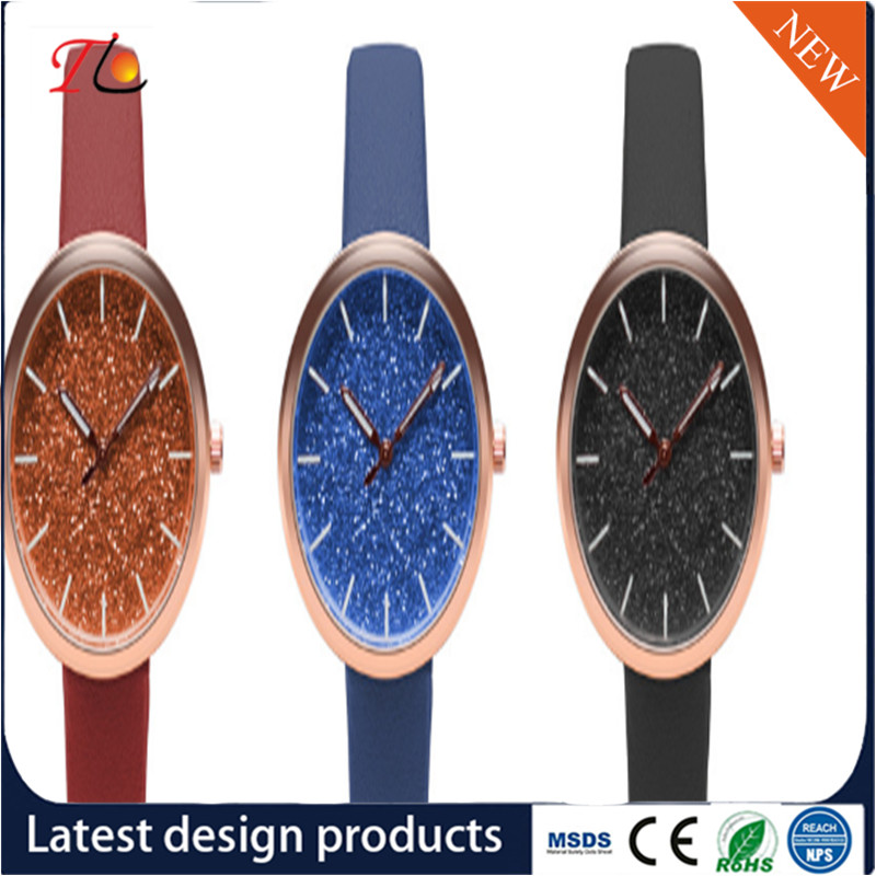 Wholesale Customization PU Watch Alloy Case Quartz Watch Fashion Watch Colorful Leather Band Shining Diamond Lady Watch