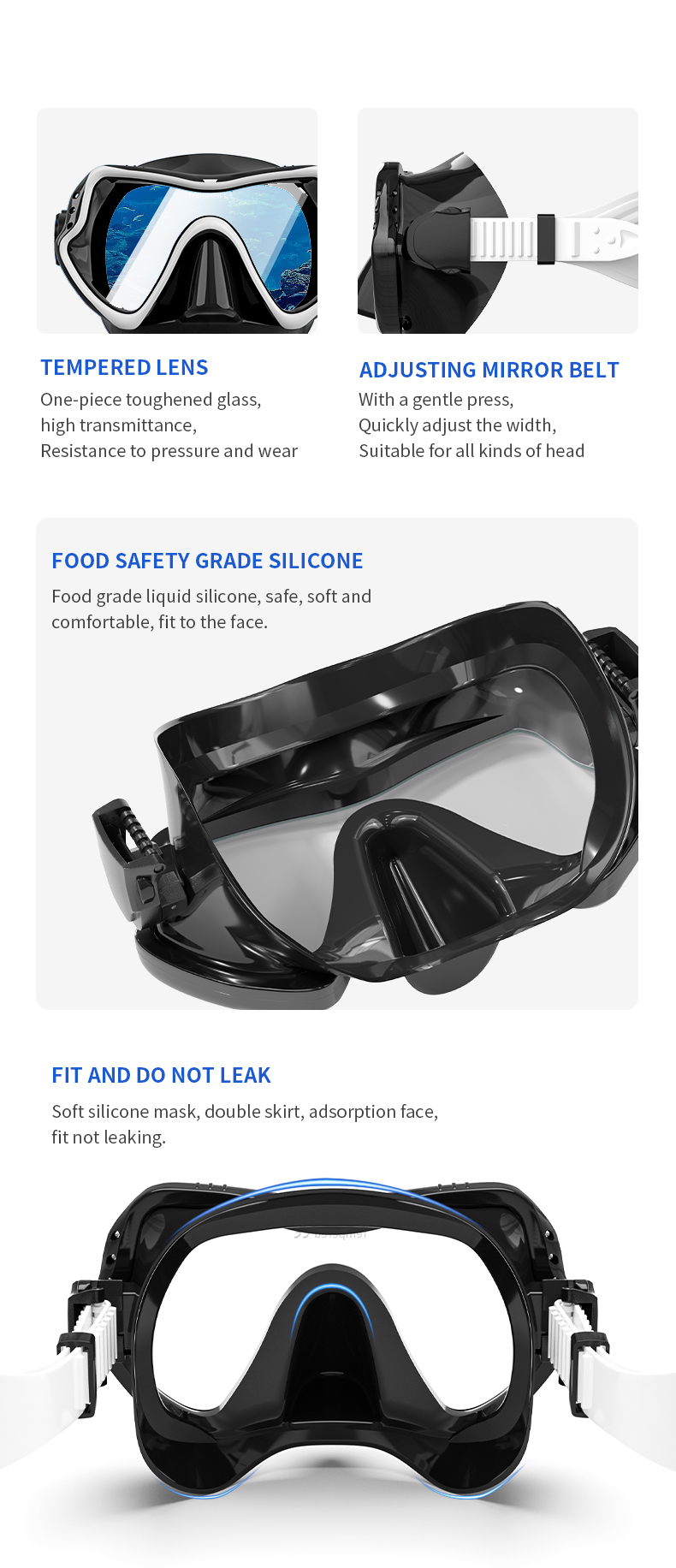 Nearsighted Single Lens Scuba Diving Mask Goggles For Glasses