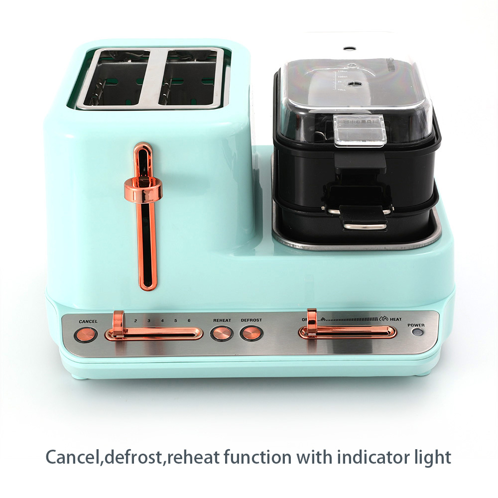 Small 120v 3 In 1 Breakfast Maker Kitchen Appliance With Toaster Frying Pan