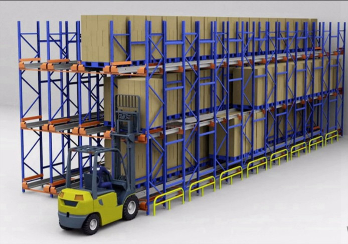 High Space Saving Steel Radio Shuttle Racking System Warehouse Storage