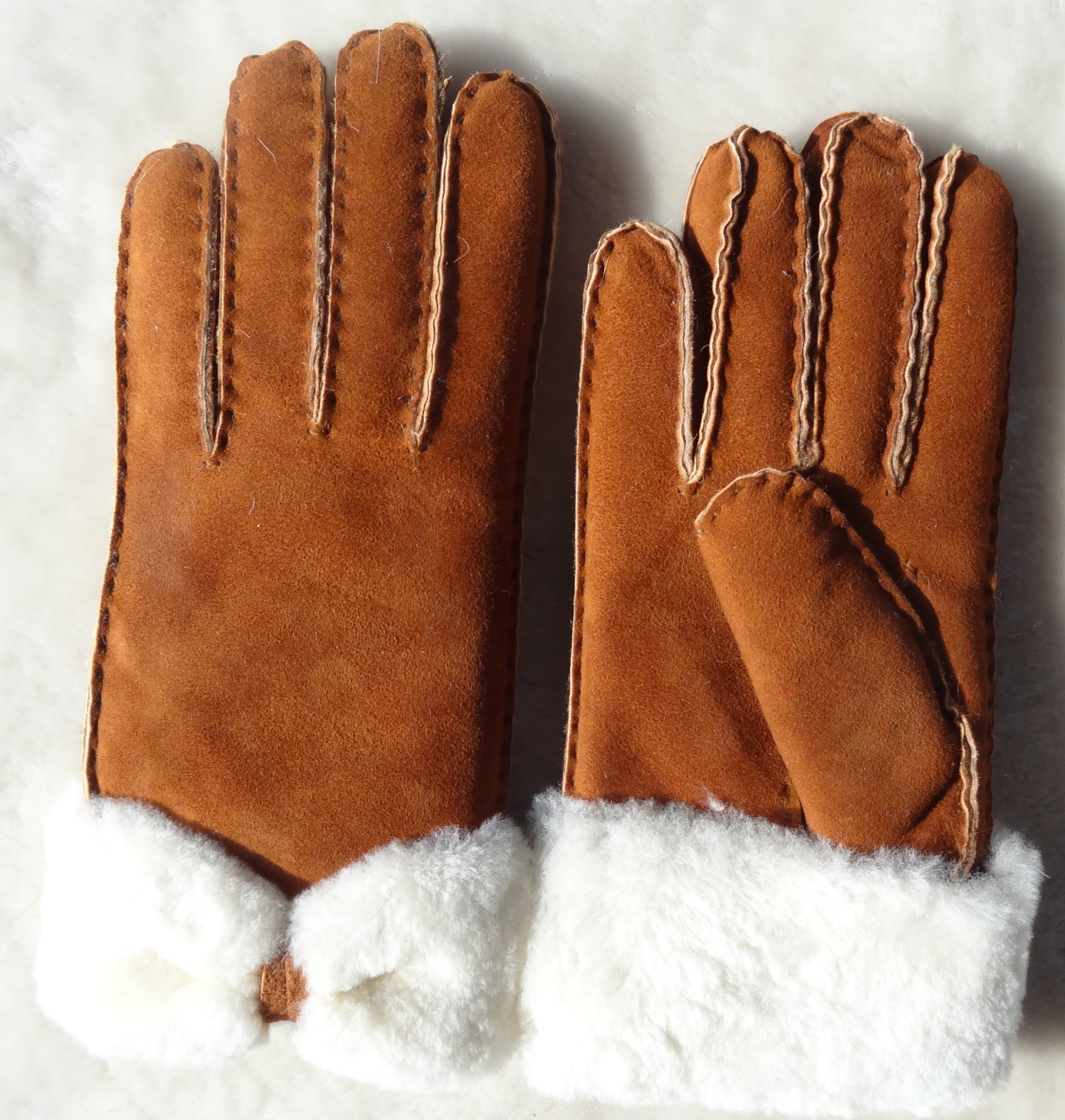 Spain merino double face lamb fur gloves butterfly glove real leather glove women gloves