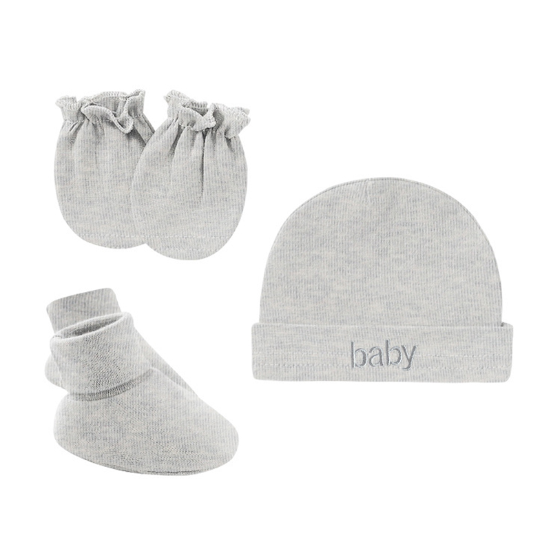 Newborn Baby Hat Mittens Socks 3 pcs Sets Girl Boy Gift Baby Mittens And Socks