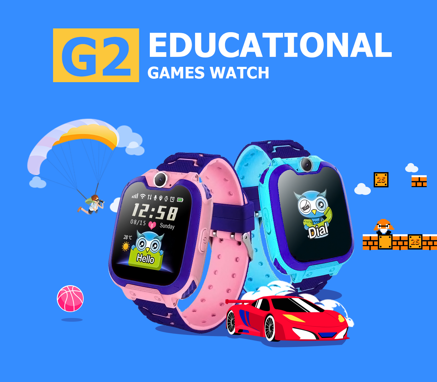 G2 GPS Kid 2G Smart Watch Waterproof Fitness Tracker Smart Watch For Children
