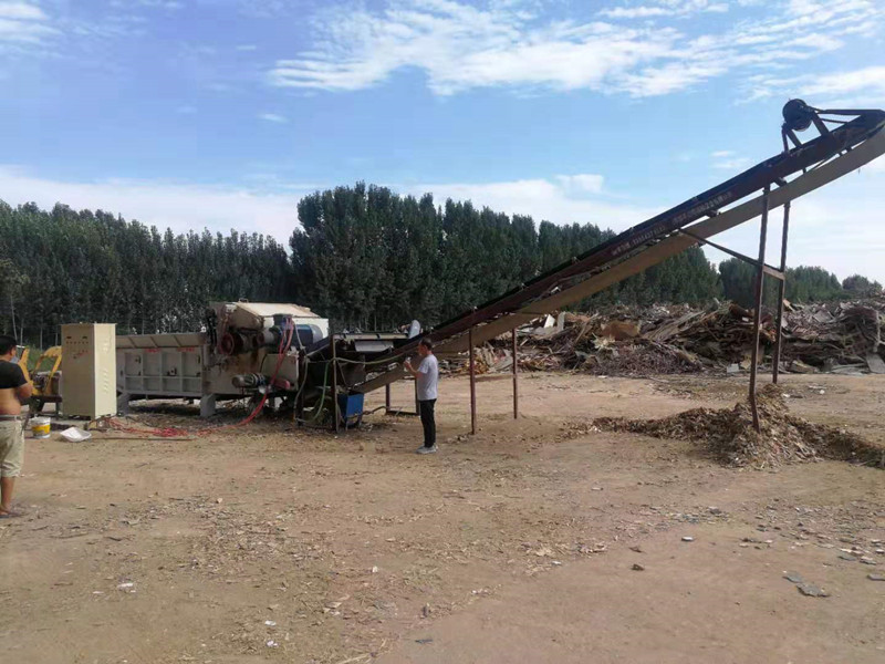 Dismantling Horizontal Wood Cutting Band Saw Wooden Pallet Dismantler