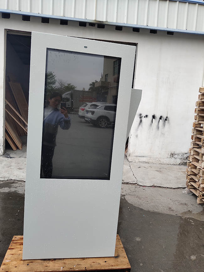 43 Inch Info Capacitive Touch Kiosk Totem Double Side Outdoor LCD Monitor