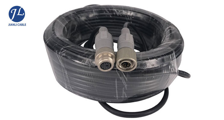 Waterproof 6 Pin S Video Cable Male And Female Plug For Camera Rear View System