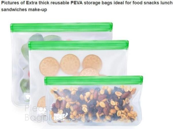 Reusable BPA Free Food Grade Preservation Storage Silicone Food Fresh Bag