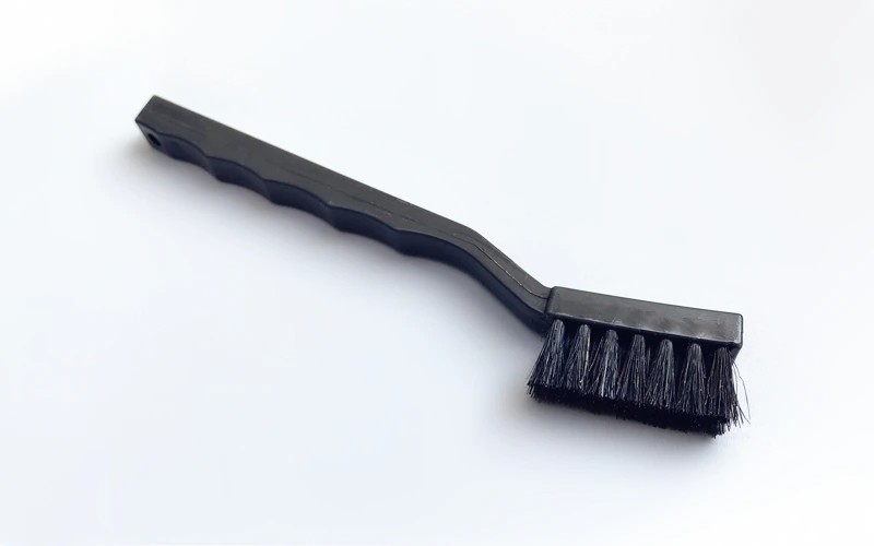 Ergonomic Handle 7" Car Leather Cleaning Brush 18cm For Panel Seams Tyre Engine Room