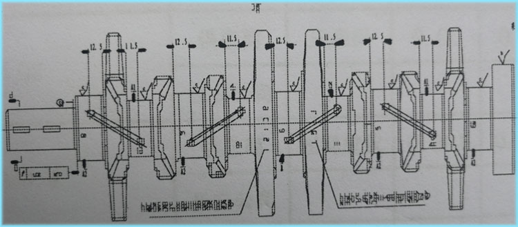 S45 CVS Truck Crankshaft for Star and Honor 1200*1000*890 mm Package Size