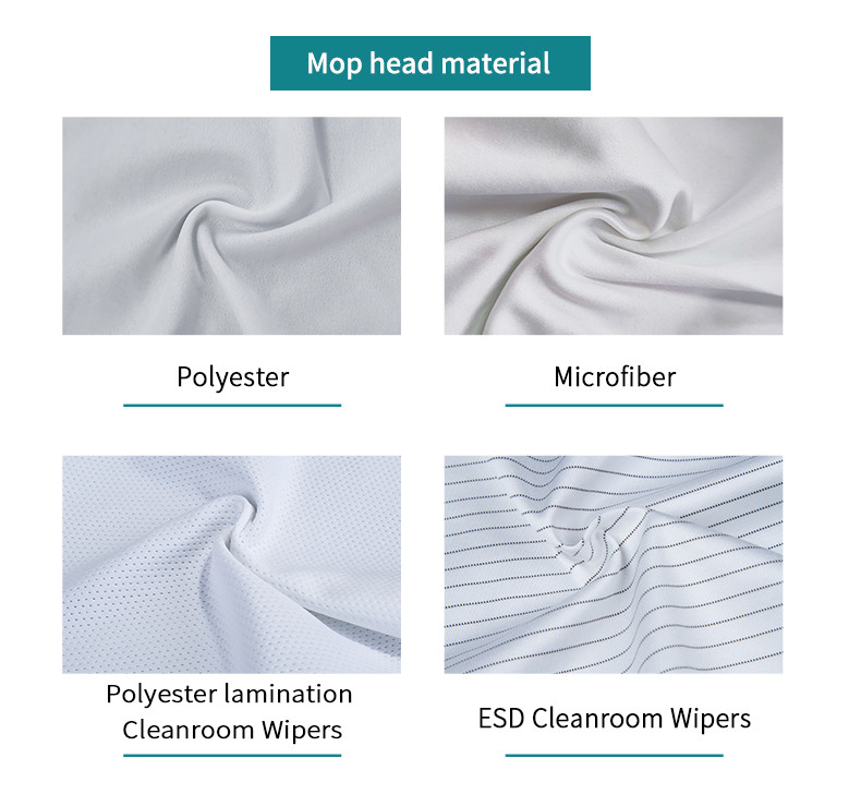 Steel Socket Clean Room Mop Microfiber Reusable Premium Quality Cleanroom Mop Wholesale Supplier