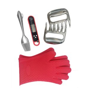 Cooking/Baking/Barbecue High Temperature Resistant Silicone Mittens and BBQ