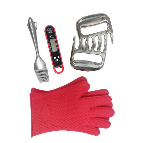 Cooking/Baking/Barbecue High Temperature Resistant Silicone Mittens and BBQ