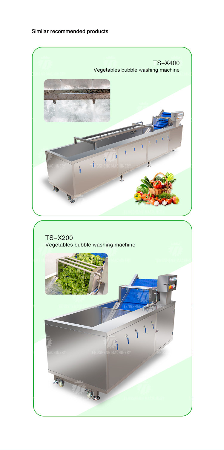 250KG Large vegetable cleaning machine multi-functional stainless steel fruit and vegetable bubble brush cleaning