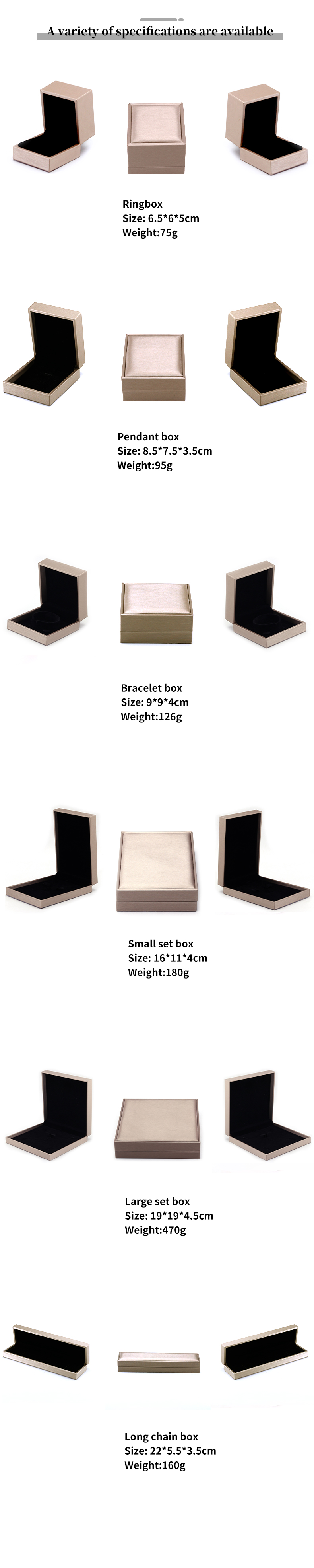 Square Grain Faux Leather Jewelry Box , Elegant Brushed Jewelry Packaging Box OEM