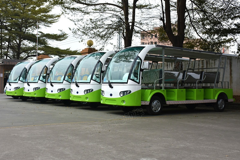 Long Range Sightseeing Car 72V AC System 15 Passenger Mini Bus 4 Wheel Electric Vehicle