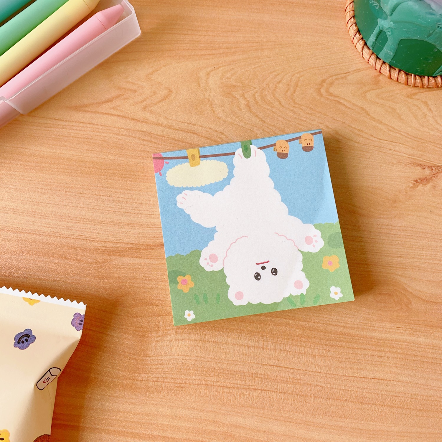 Cute Bear Self Sticky To Do List Note Pad for School Office 2022 Stationery Supplies