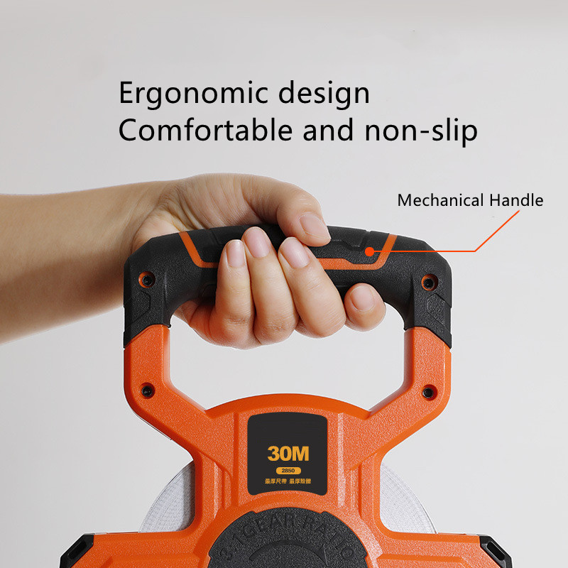 High Strength ABS Housing 50M Engineering Tape Measure With Mechanical Handle