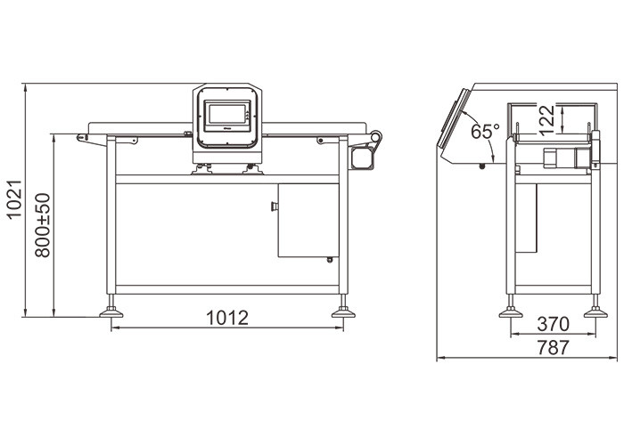 300mm IP54 Metal Detecting Machines For Food Industry
