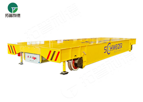 Cast Steel Wheel Steel Tube Electric Transfer Rail Cart For Sale