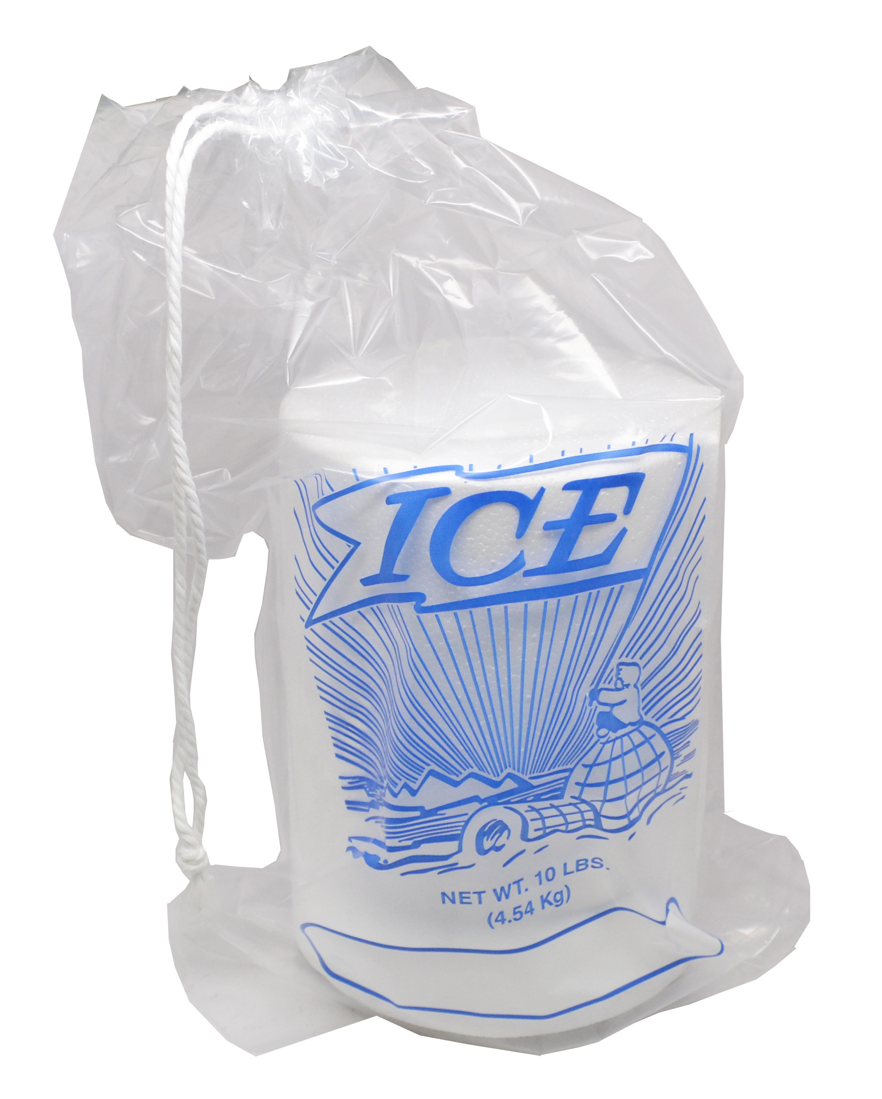 Disposable 12X 22 inch 1.6mil Plastic Ice Bags Gravnre Printing