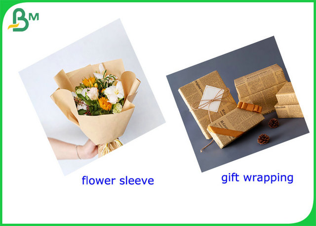 Good Printing Roll Bamboo Kraft Paper 50g 70g For Making Flower Sleeve