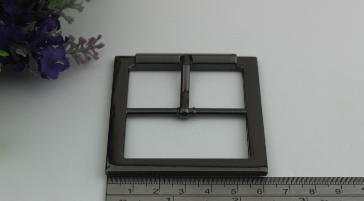 Free sample eco-friendly metal material zinc alloy 50 mm square coat pin belt buckle for women
