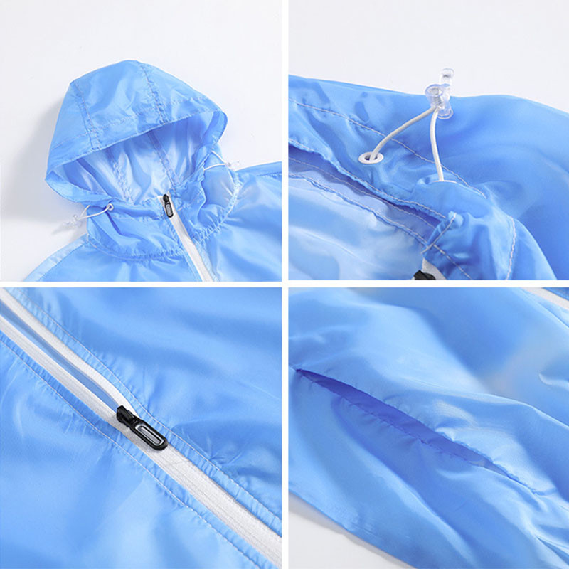 Personalized Light Hooded Windproof Jacket Sun Protection Apparel OEM ODM