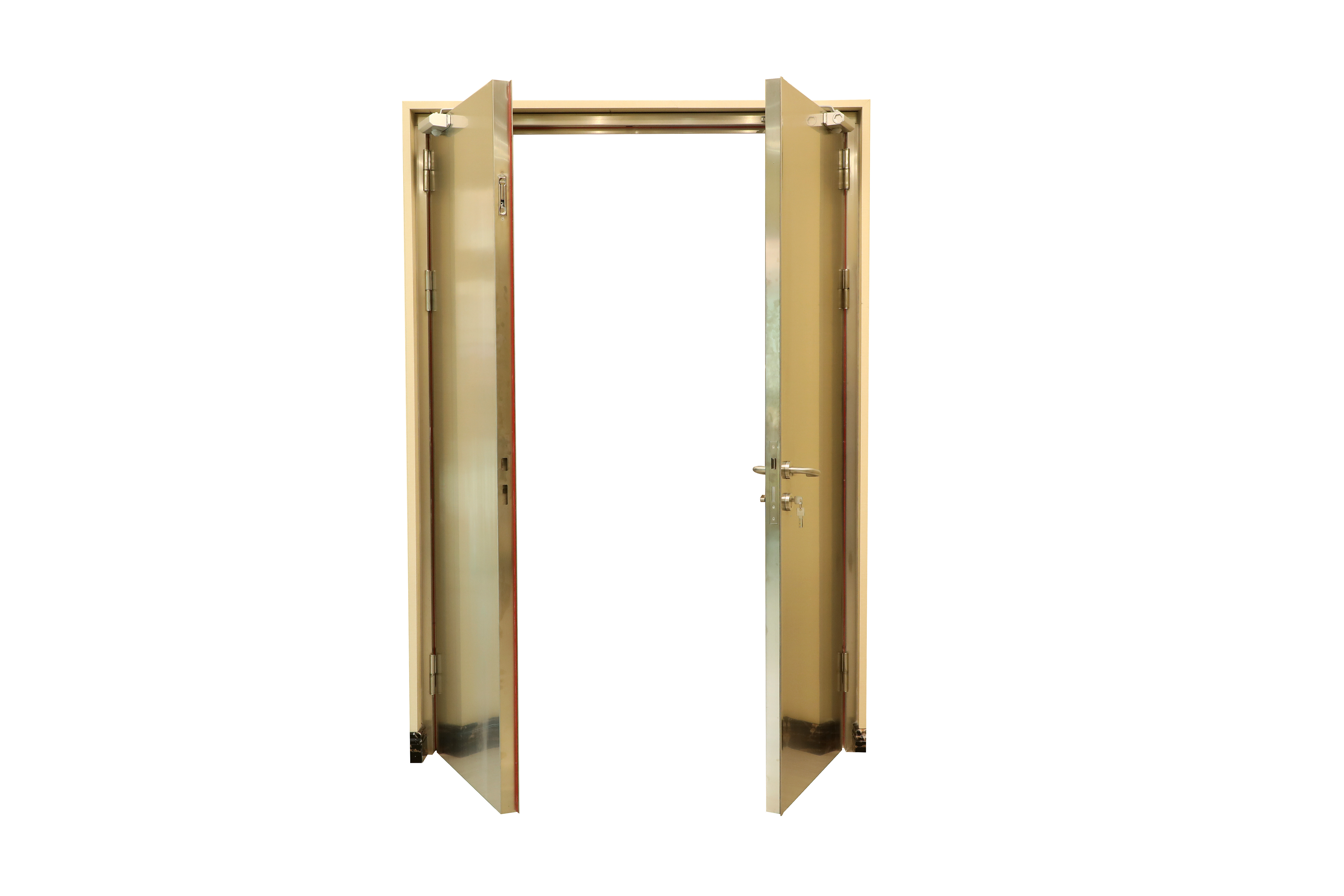 Customizable Fire Resistant Steel Door With Shutters Decorative Edge