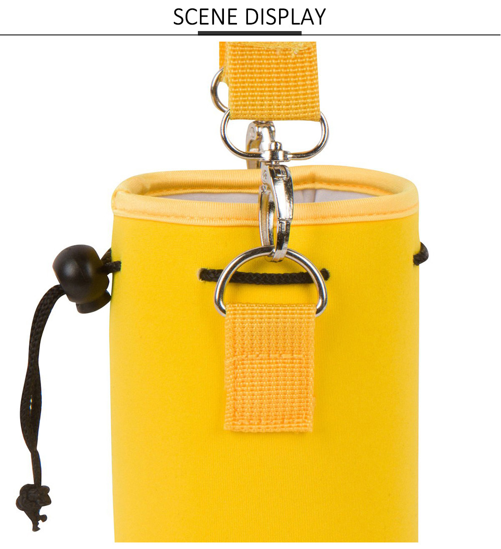 Neoprene Water Bottle Holder Bag With Adjustable Shoulder Strap