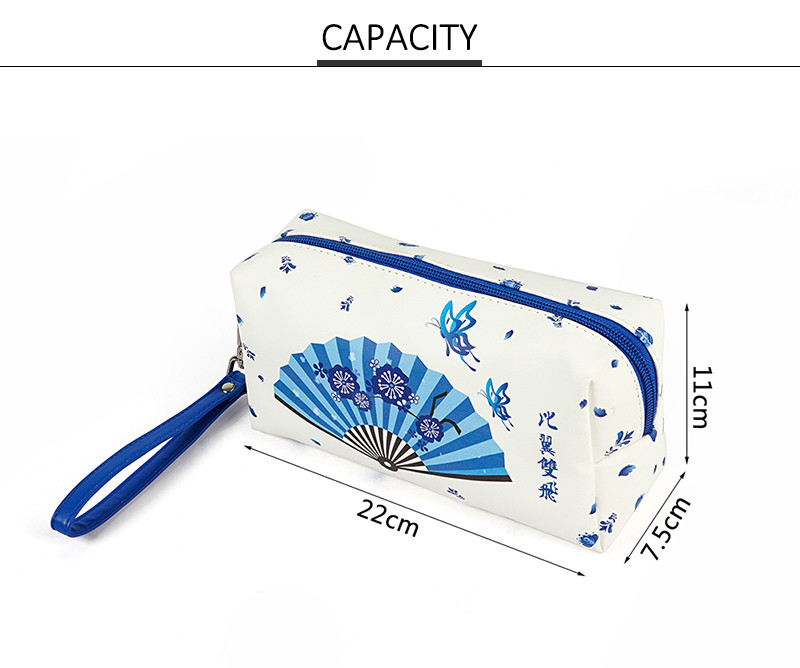 Multifunctional PU Leather Makeup Pouch Bag With Handle