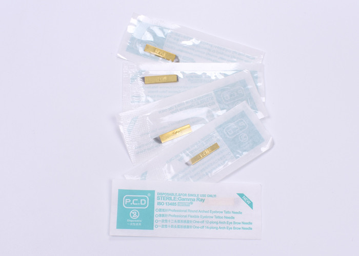 12 Pins Curved Flat Shape PCD Microblades Shading Tattoo Needles For Hairstroke Eyebrow