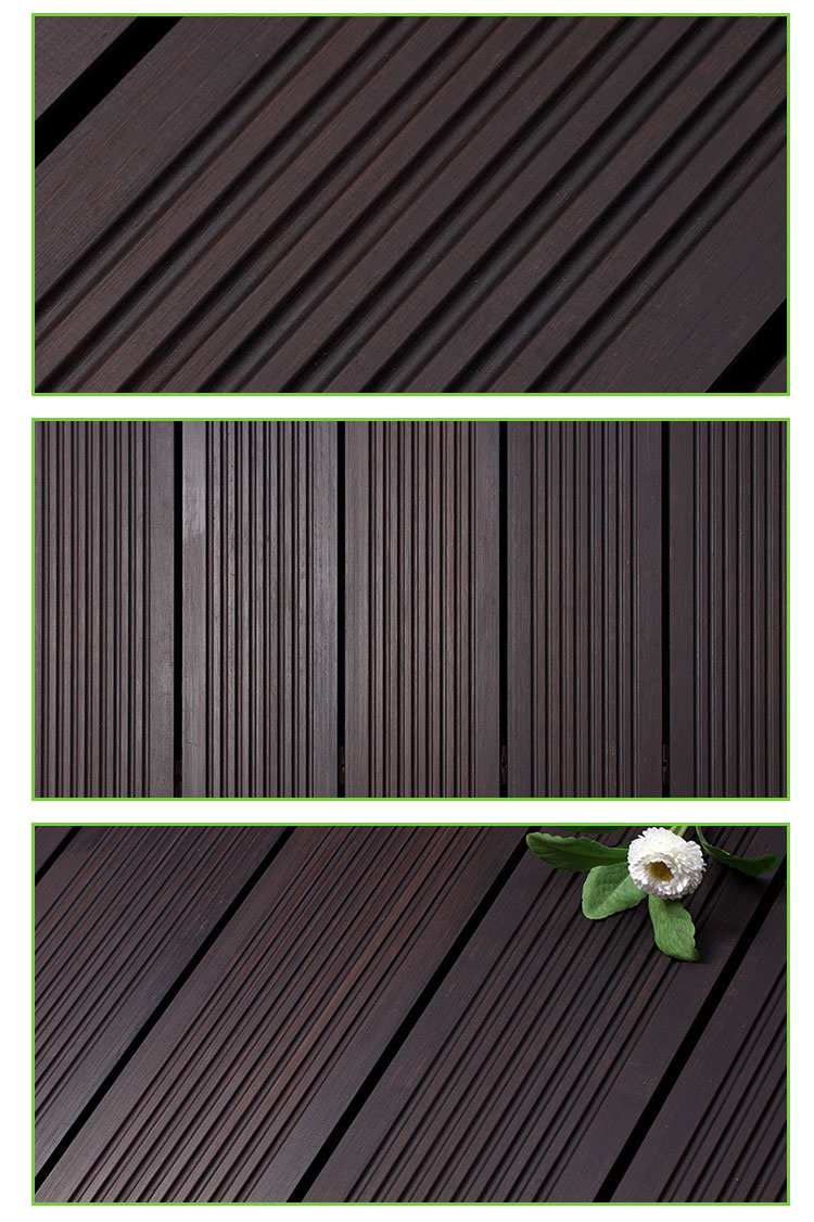 Stripe Strand Woven Outdoor Bamboo Panels , Bamboo Timber Sheets For Flooring