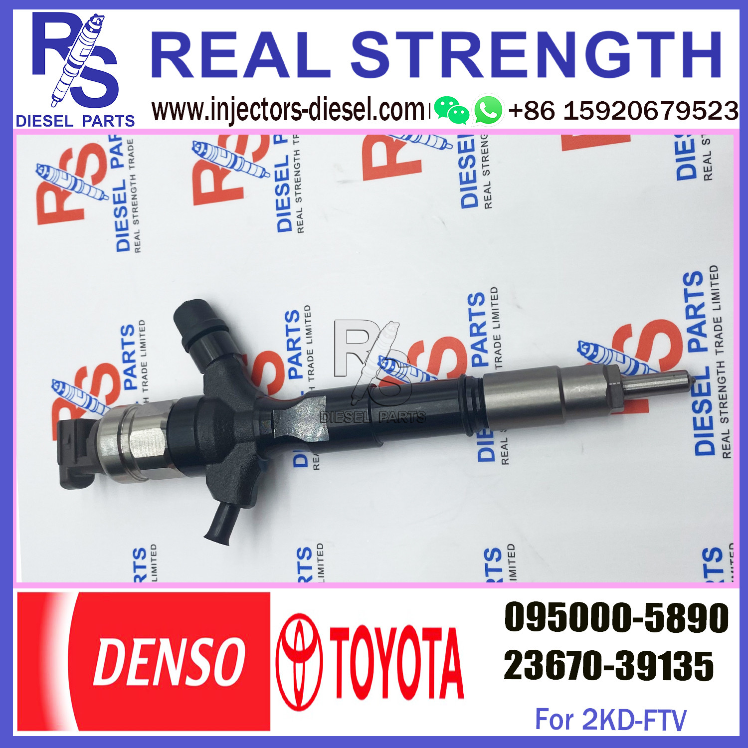 Common Rail Fuel Nozzle Injector 095000 5890 0950005890 095000-5890 for Toyota 1KD-FTV