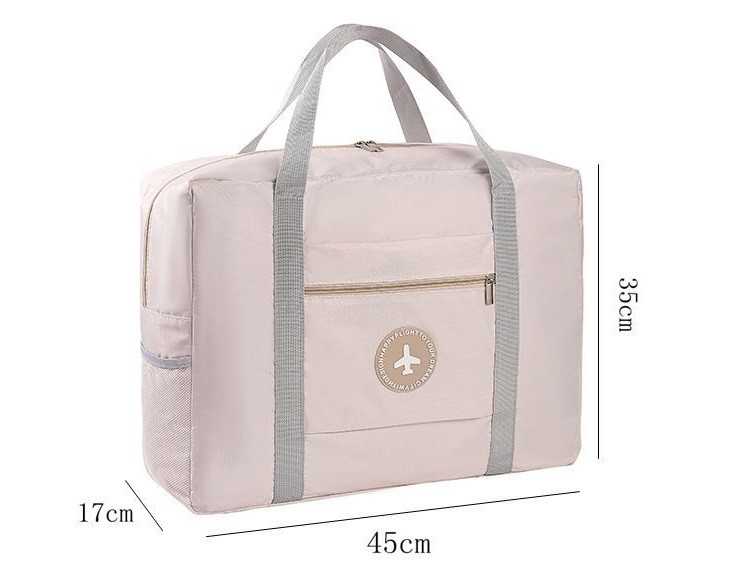 Pink Trolley Zip Up PVC Waterproof Cosmetic Bag Pouch With Handle