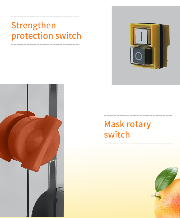 Safety Factory Orange Juicer Extractor Machine 20 Oranges/min