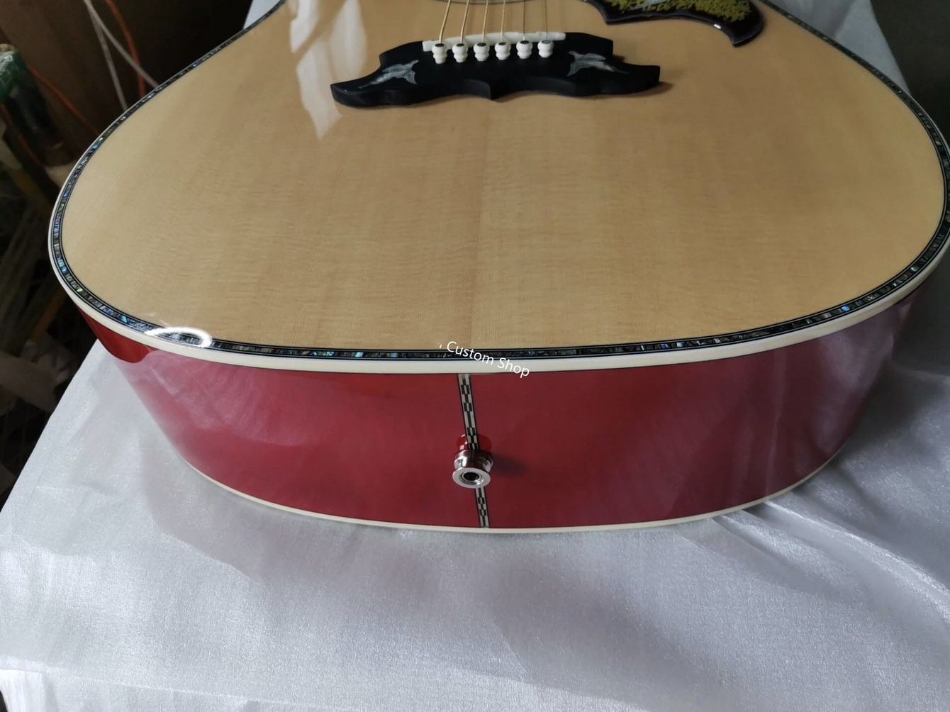 Custom Handcrafted OO Body Cutaway Acoustic Guitar with 12 Strings Double PRO Pickup