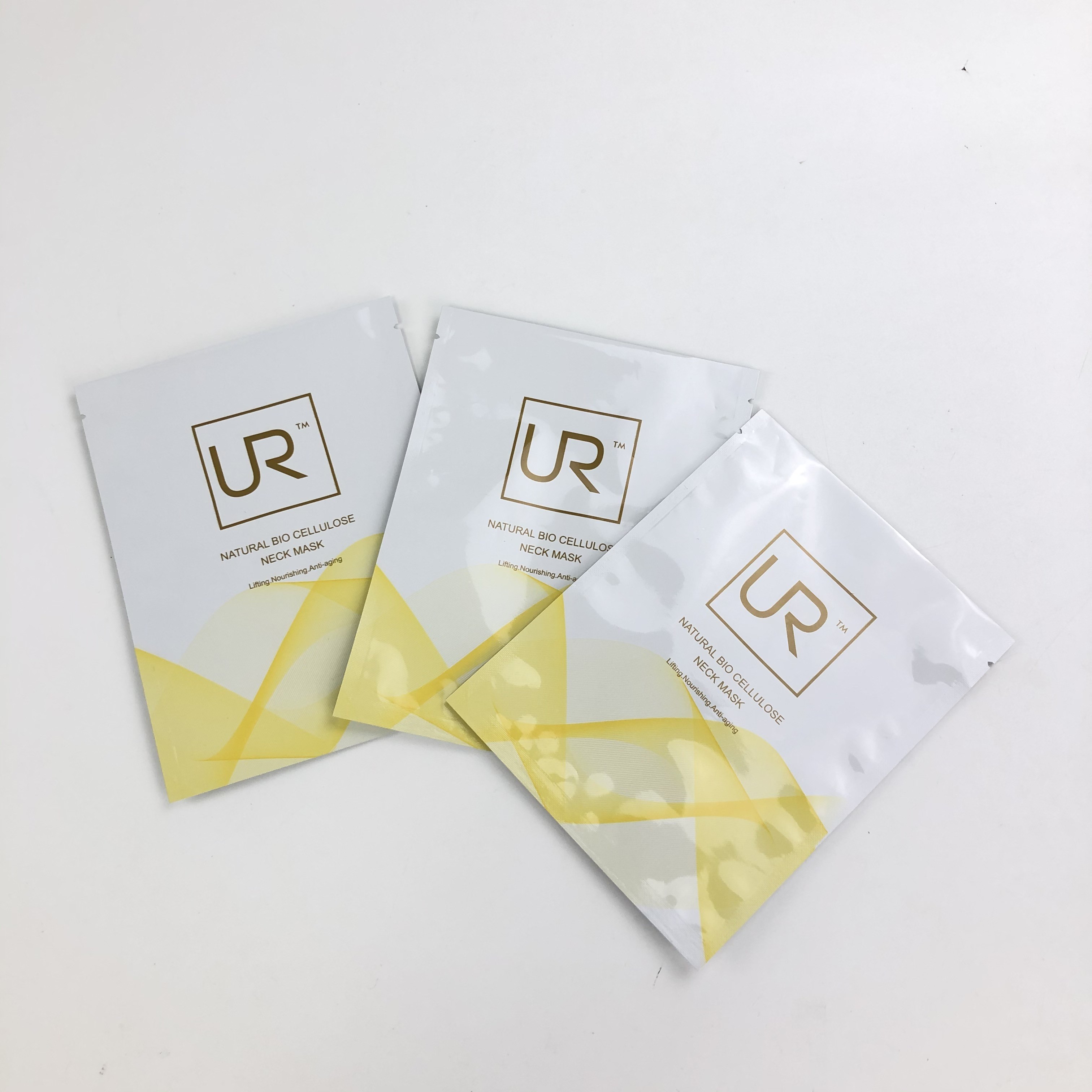 customized label 3 side heat seal flat mylar cosmetic cream packaging pouch