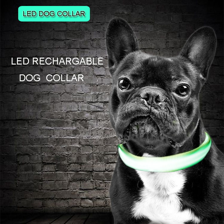 C903 Hot Sale New Pet Product High Quality Usb Battery Custom Ties Motion LED Light Dog Collar for Pets