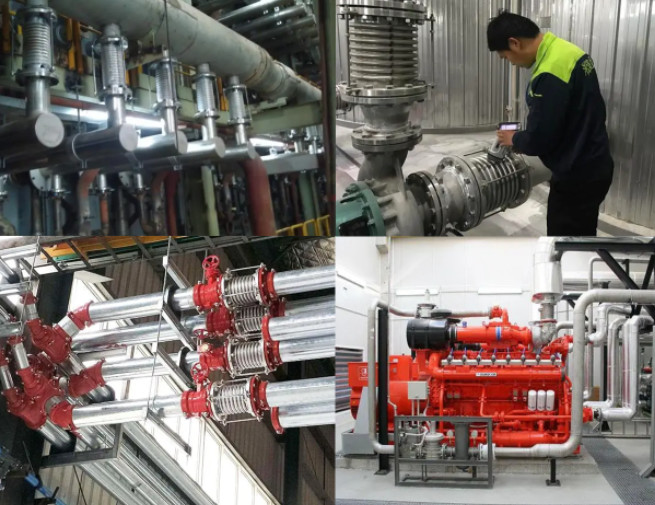 DN50 PN6 carbon steel compensator flange metal multilayer bellows expansion joint
